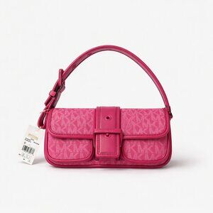 Michael Kors XS Pochette Shoulder Bag - Wild Berry Pink MK Monogram - NWT